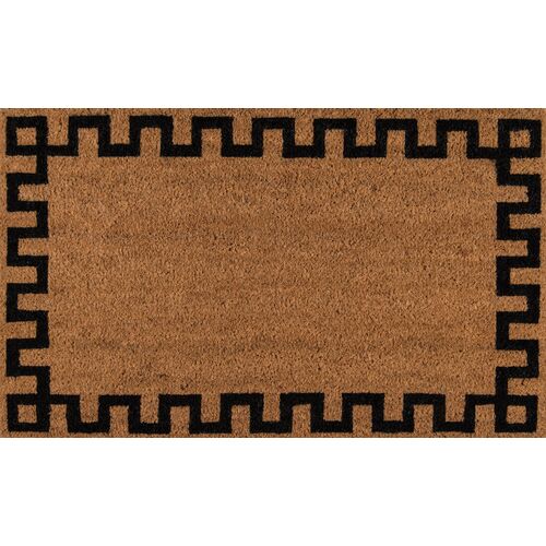 1'6"x2'6" Greek Key Border Doormat, Natural~P64570129
